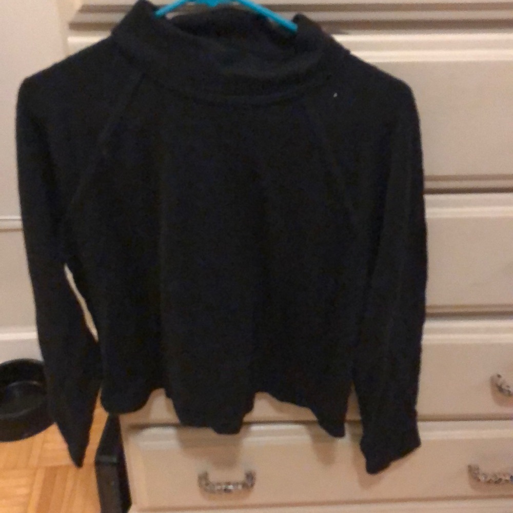 Black turtleneck sweater